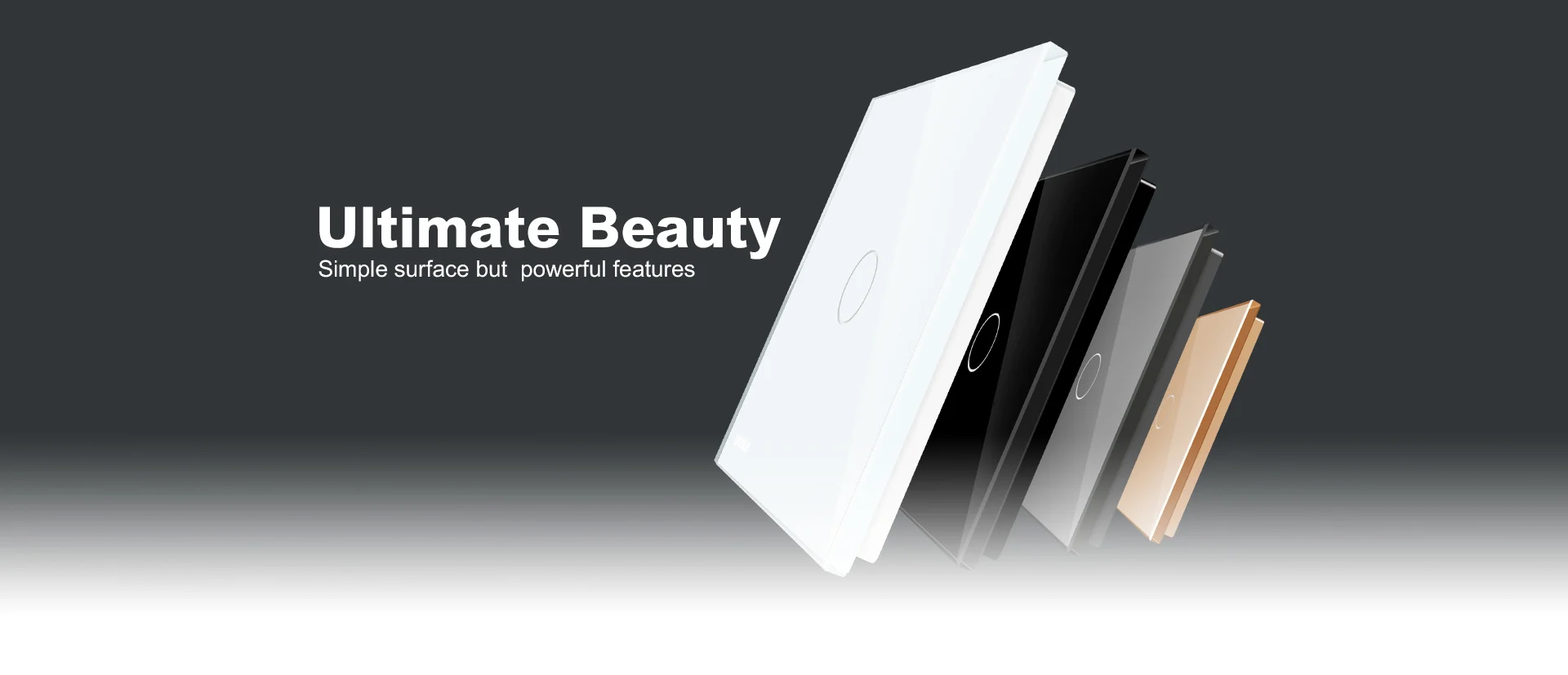 Cover glass for smart touch switch