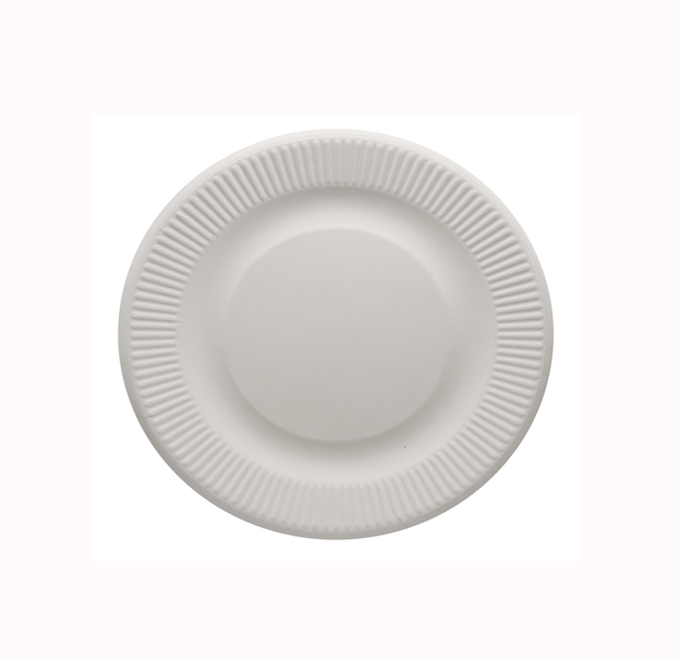 7"  Paper Plate Biodegradable Compostable Disposable Sugarcane Bagasse Plate