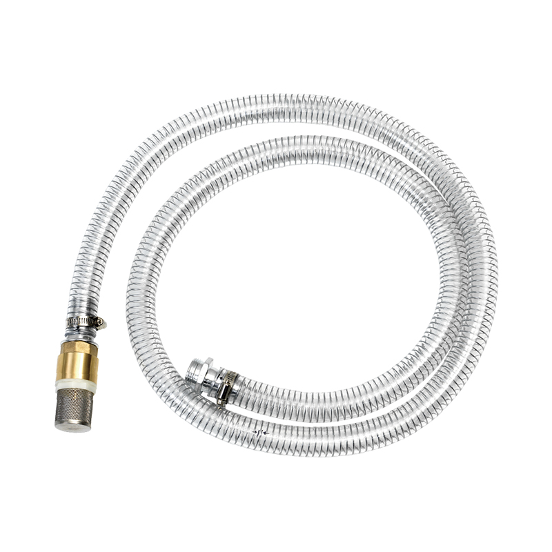 2 m langer PVC-Saugschlauch mit Messing-Einlassfilter