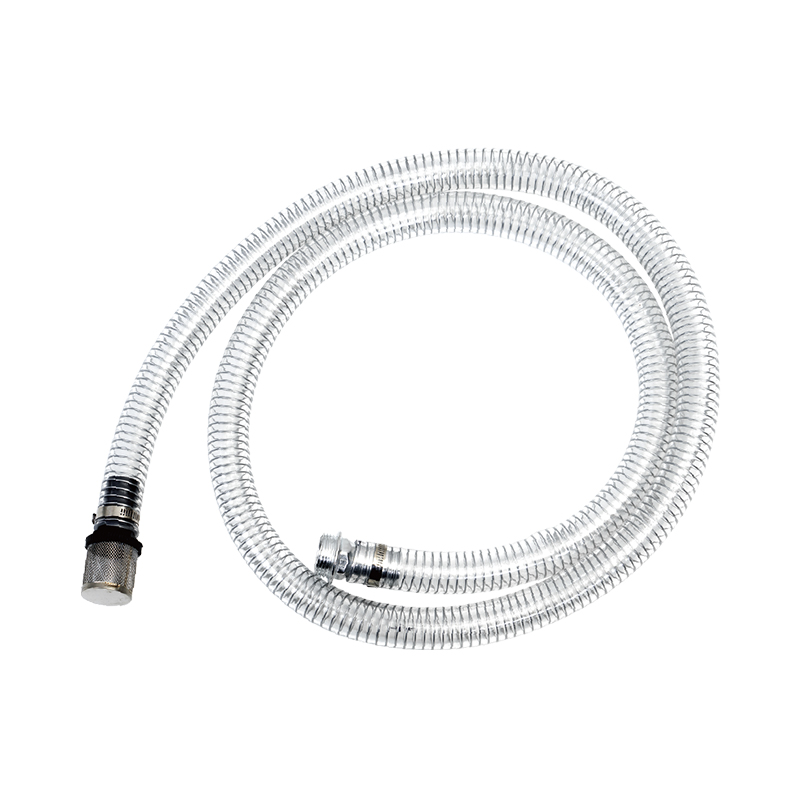 2 m langer PVC-Saugschlauch mit Kunststoff-Einlassfilter