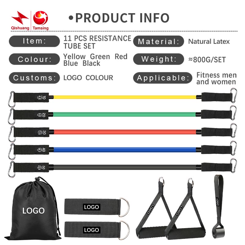 latex resistance bands with tube ankle straps