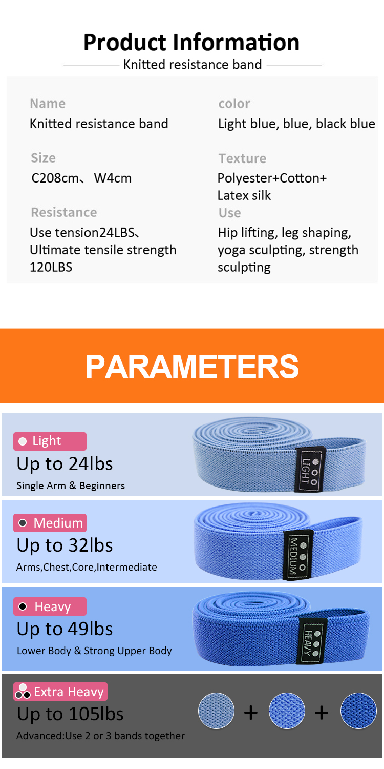 fabric resistance bands heavy Description-1