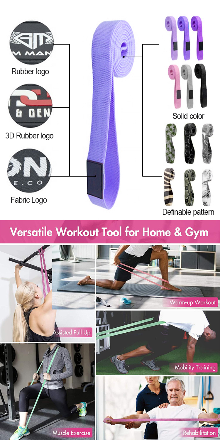 fabric pull up resistance bands custom