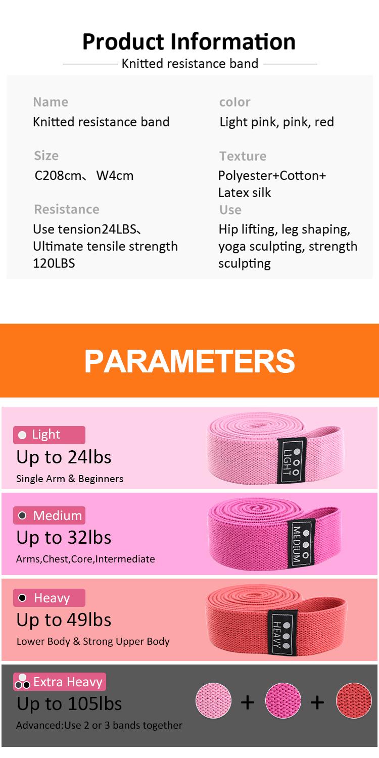 strong fabric resistance bands Description-1