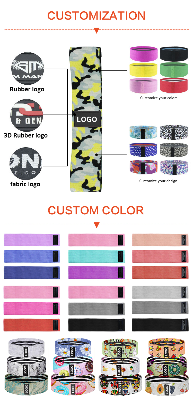 eco friendly fabric resistance bands custom