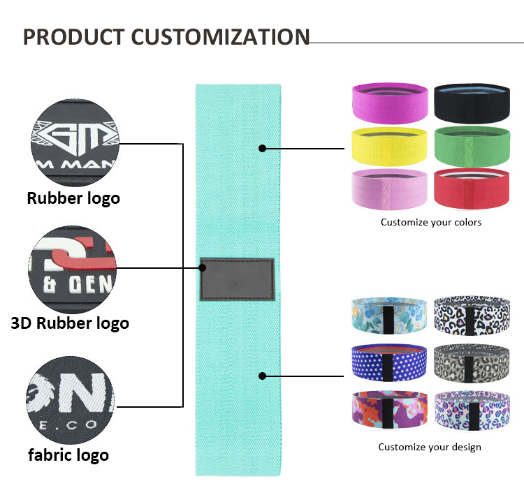cute fabric resistance bands custom