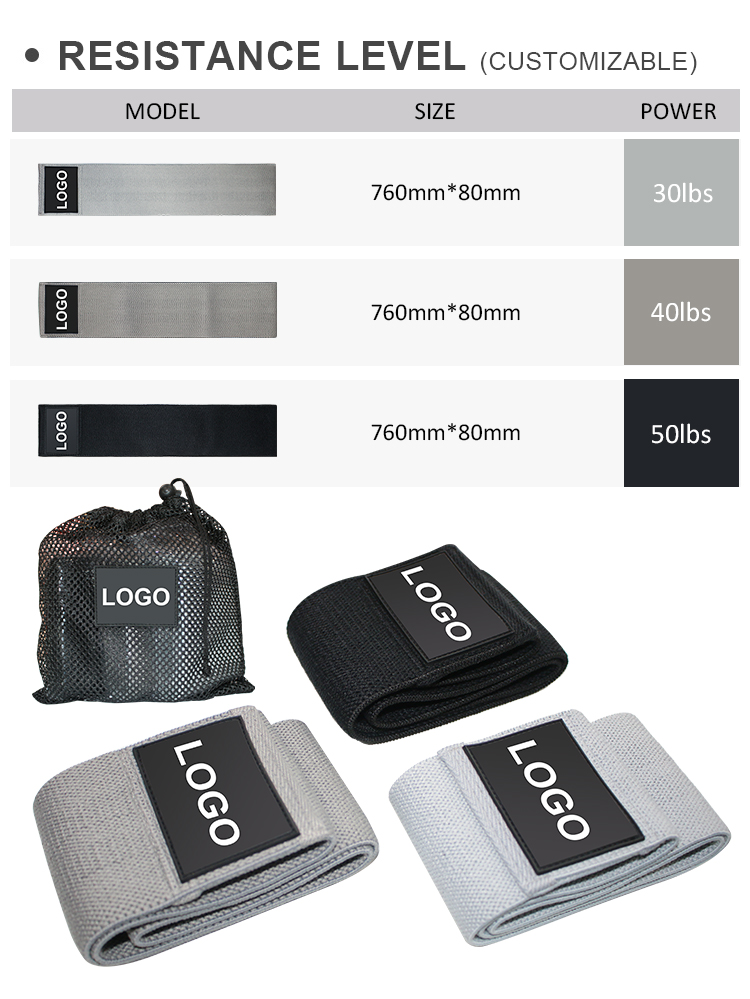 Leg fabric resistance band custom