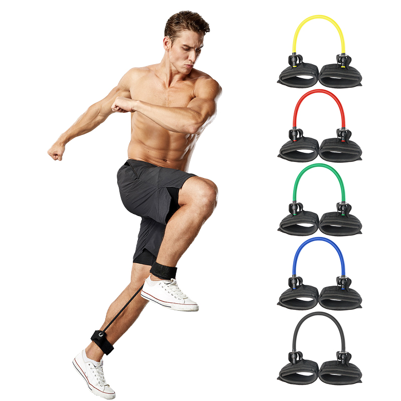 Custom Latex Resistance Bands With Tube Ankle Straps | Qishuang®
