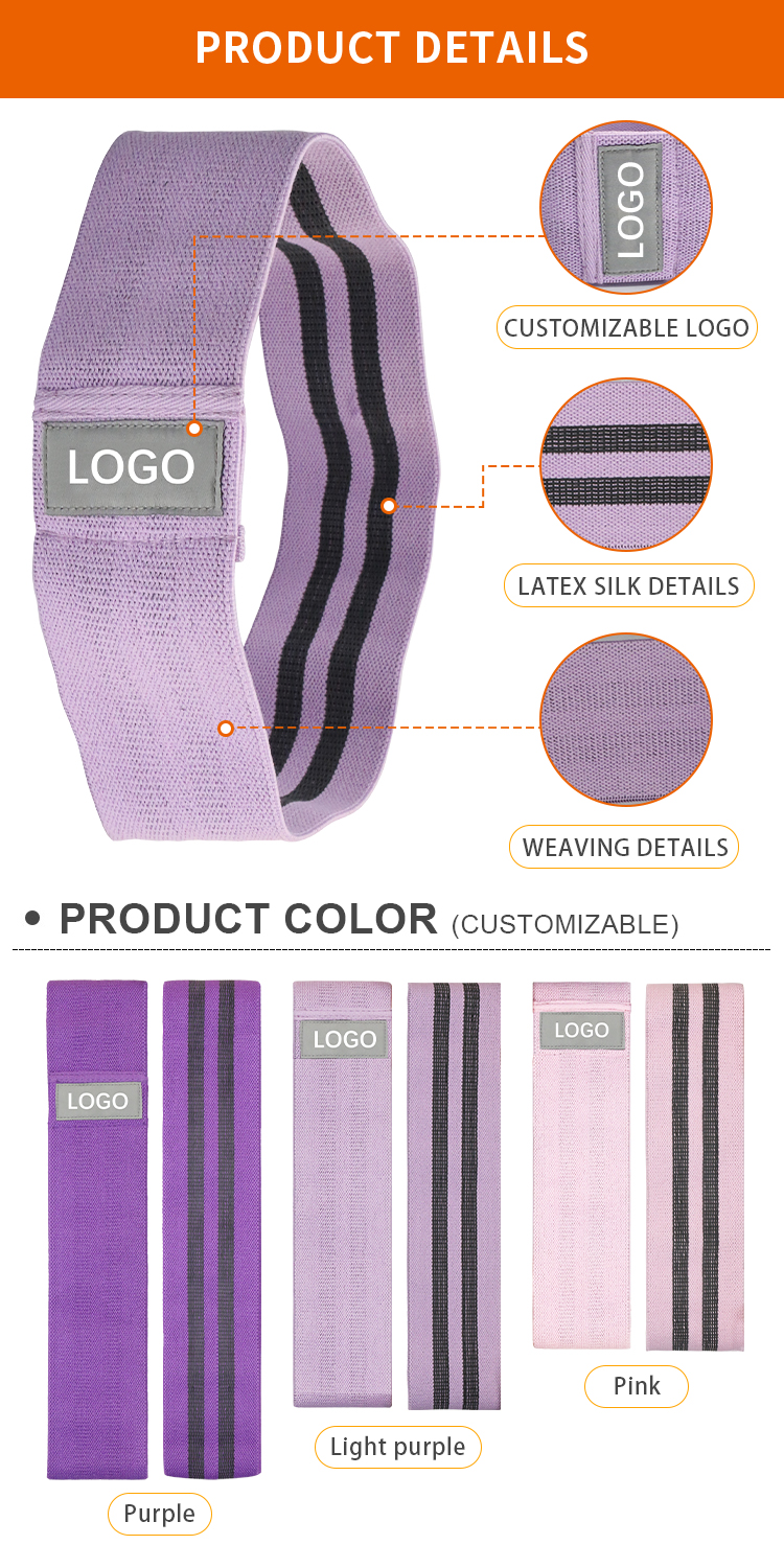 Fabric Mini Resistance Bands Customized LOGO