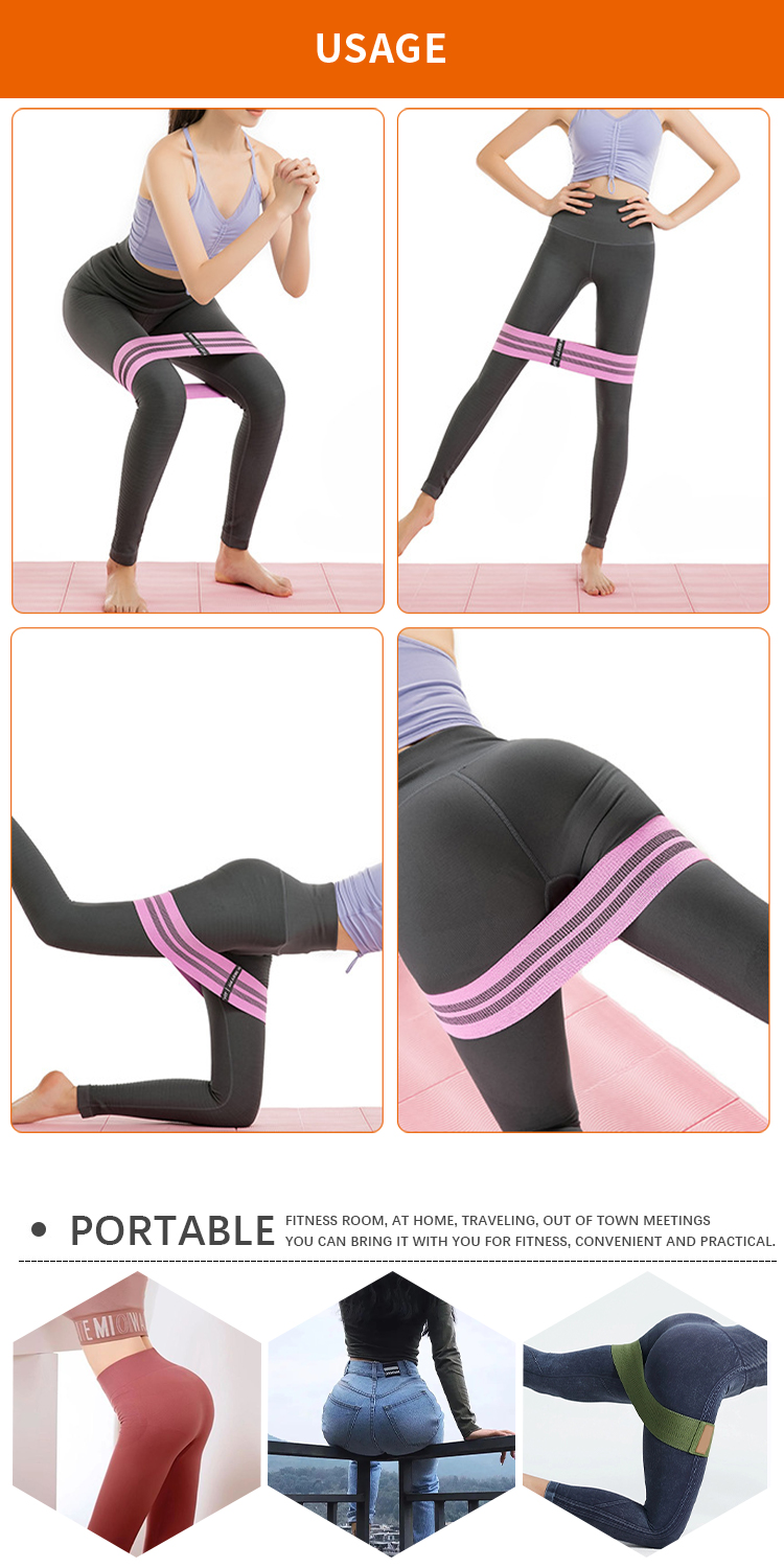 Fabric mini resistance bands use