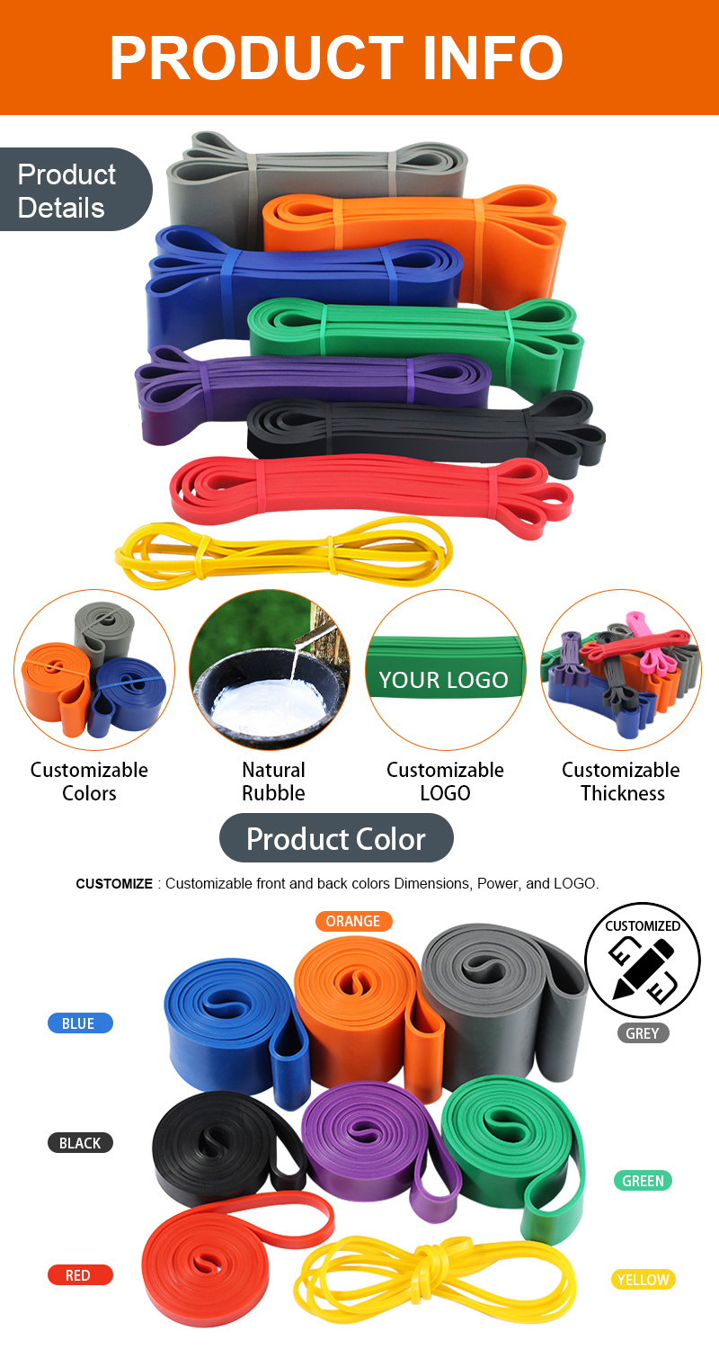 rubber stretch resistance exercise fitness band Description