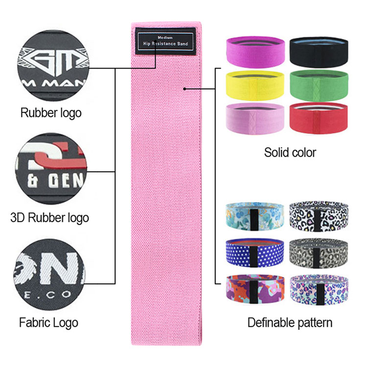 Custom Logo Fabric Resistance Bands