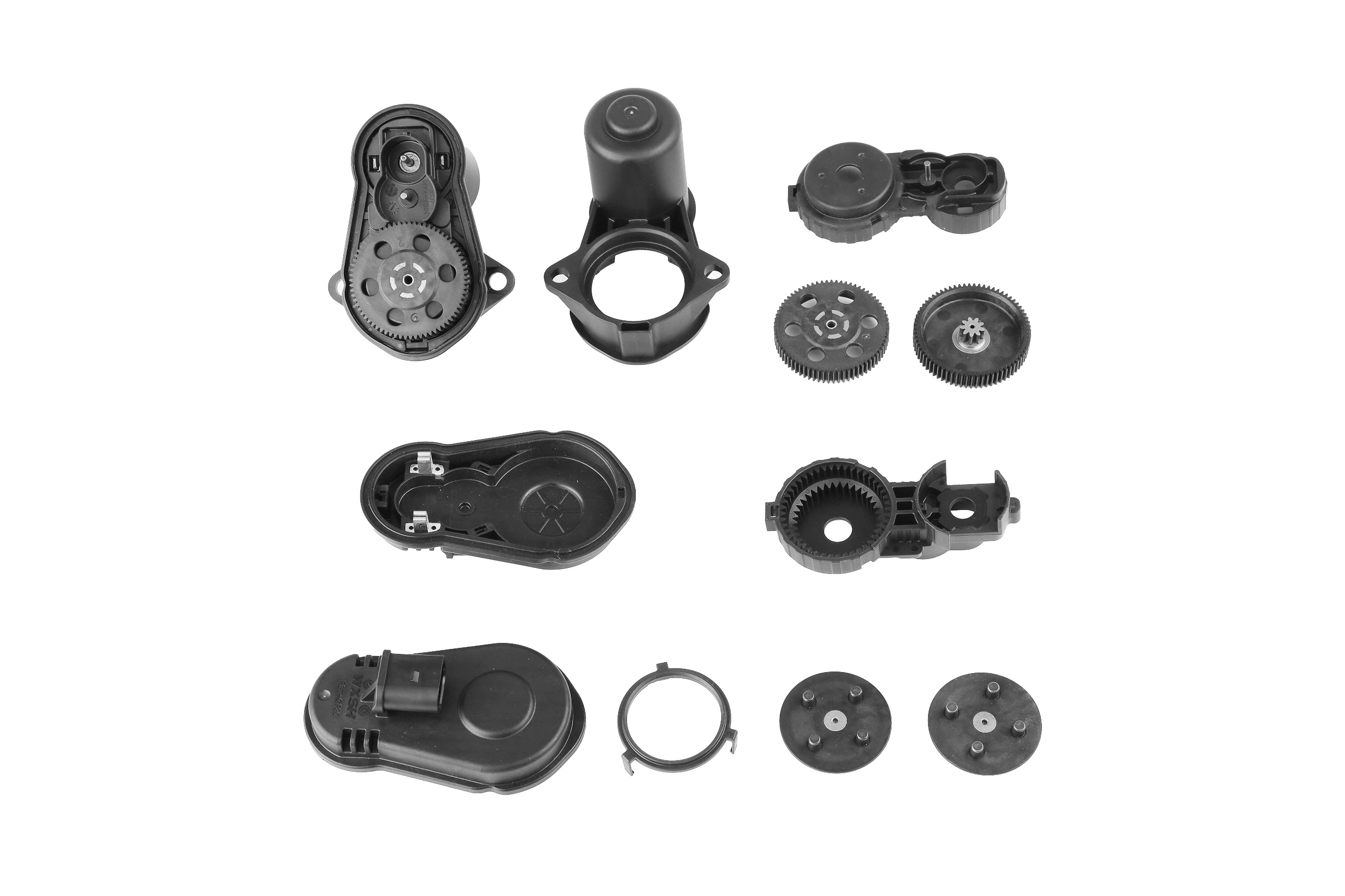 Gear and worm structure functional components