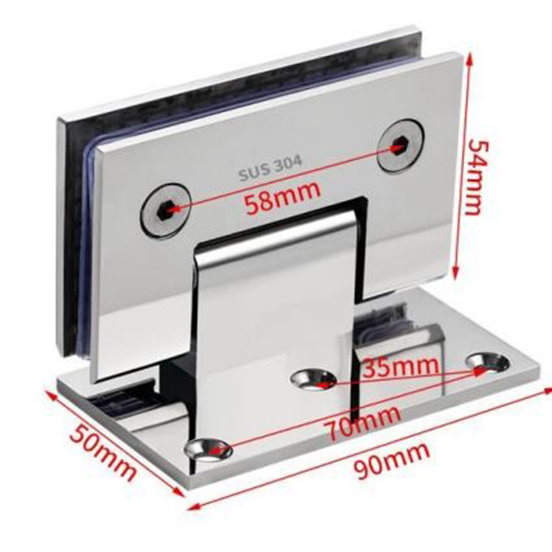 Bathroom Door Glass Hinge 90 D6