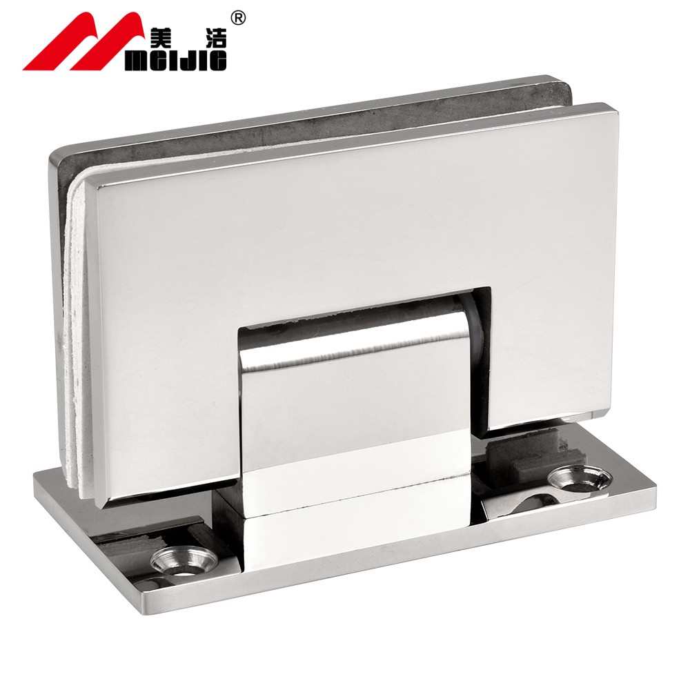 Half casting and half stamping bathroom frameless glass door hinge 90 degree glass to wall accessories (2)