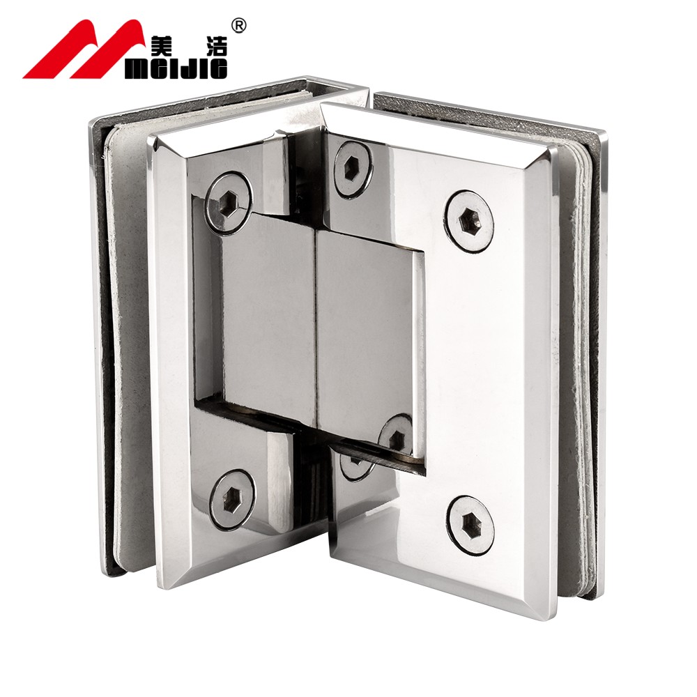 Hot Sale Shower Room Glass Hinge 90 Degree Glass To Glass Hardware Clamp