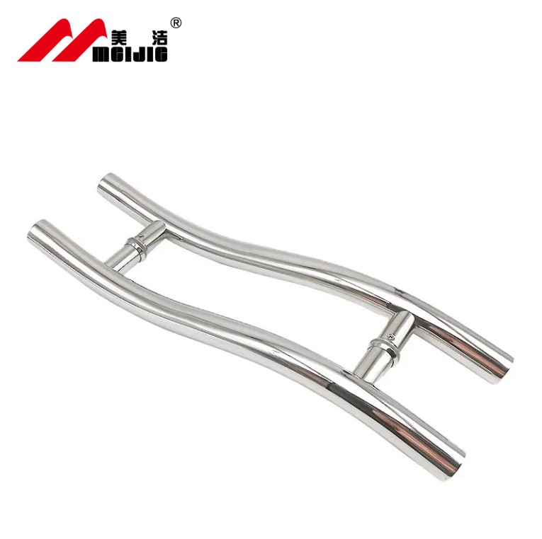 S type high quality Stainless steel 304 bathroom glass door handle accessories