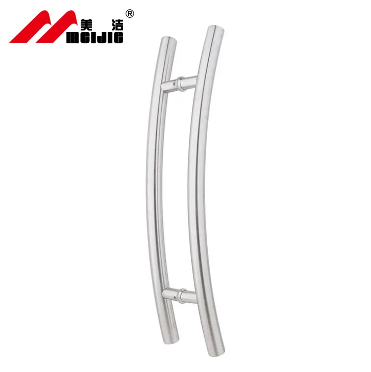 Shower room curved design type stainless steel glass door handle fitting