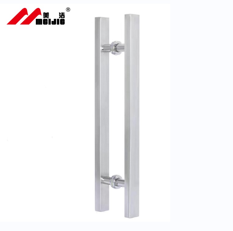 Stainless Steel H Type Square Pipe Glass Door Handle