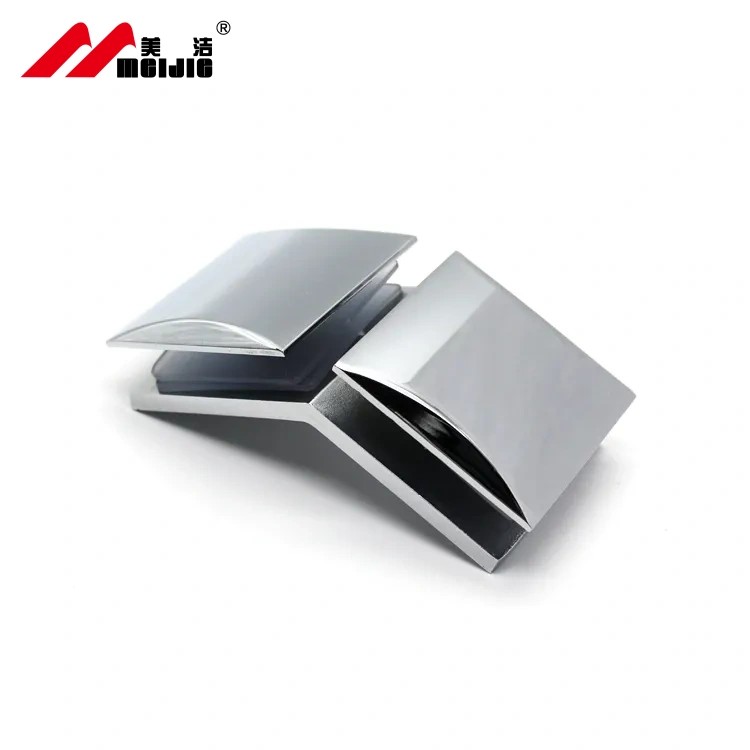 Curved Panel High Quality Zinc Alloy Material Glass Clip 135 Degree Glass To Glass