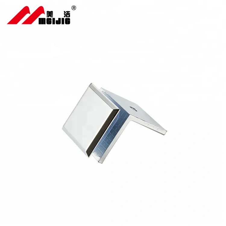 FOB shipping terms Zinc alloy material hypotenuse frameless glass door clip 90 degree glass to wall hardware fitting
