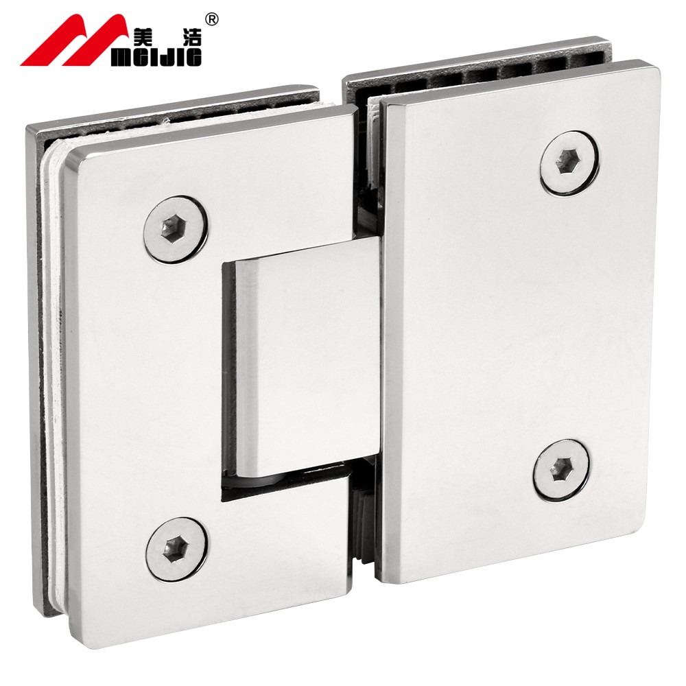 Half Casting And Half Stamping Stainless Steel 304 Bathroom Frameless Glass Door Hinge 180 Degree Wall To Wall Hardware Accessories