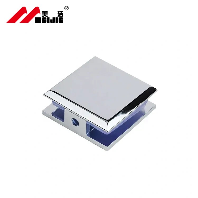 Manufacturer whole sale frameless glass door clip 0 degree glass to wall flat panel glass clamp