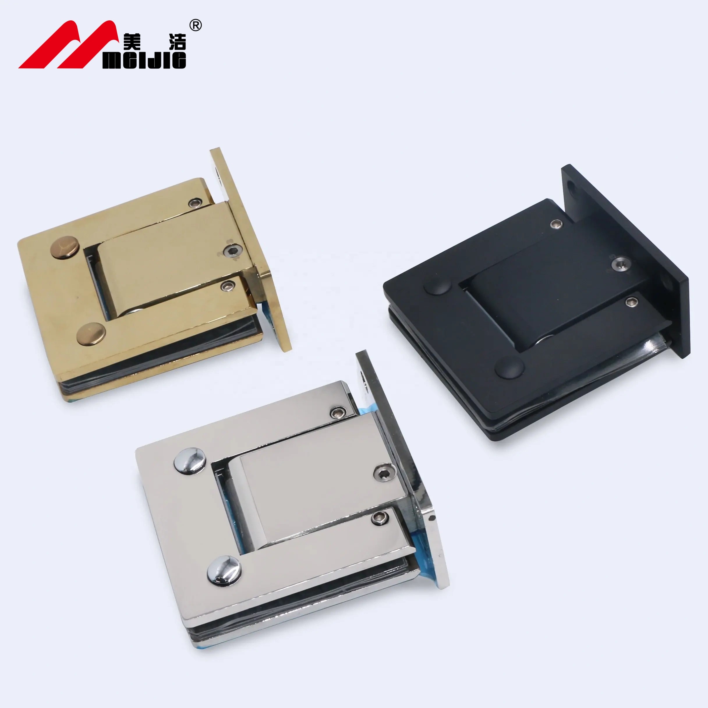 New design hotel shower room frameless glass door adjustable hinge