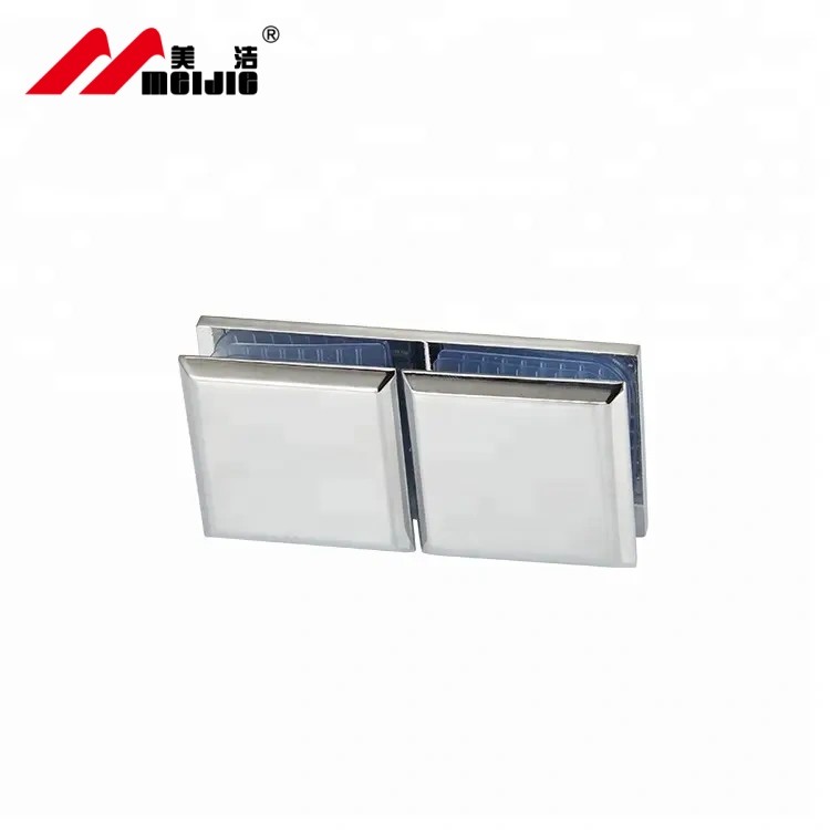 OEM serve terms Zinc alloy material hypotenuse frameless glass door clip 180 degree glass to glass hardware