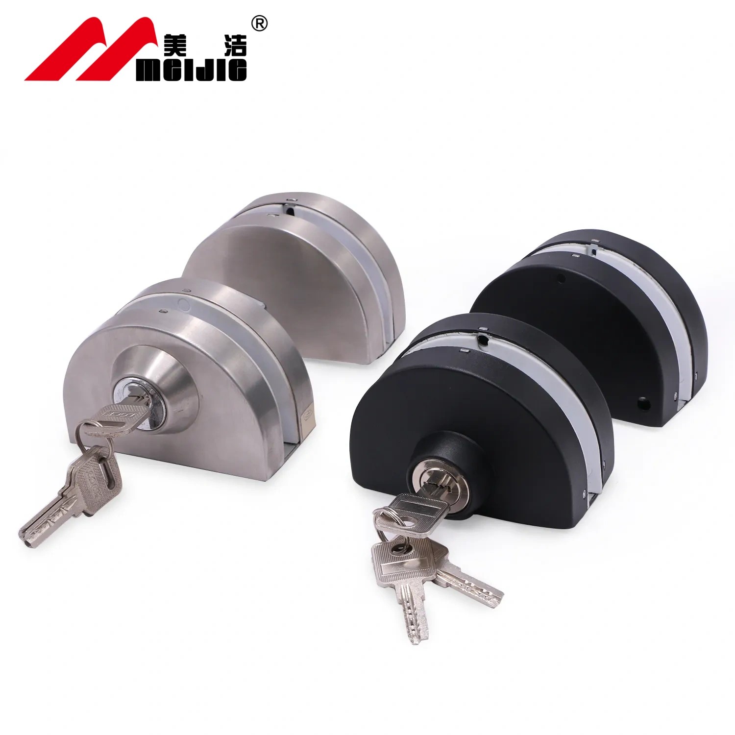 Wholesale Frameless Stainless Steel Glass Door Lock Central Door Glass Clamp Lock Shower Glass Door Lock