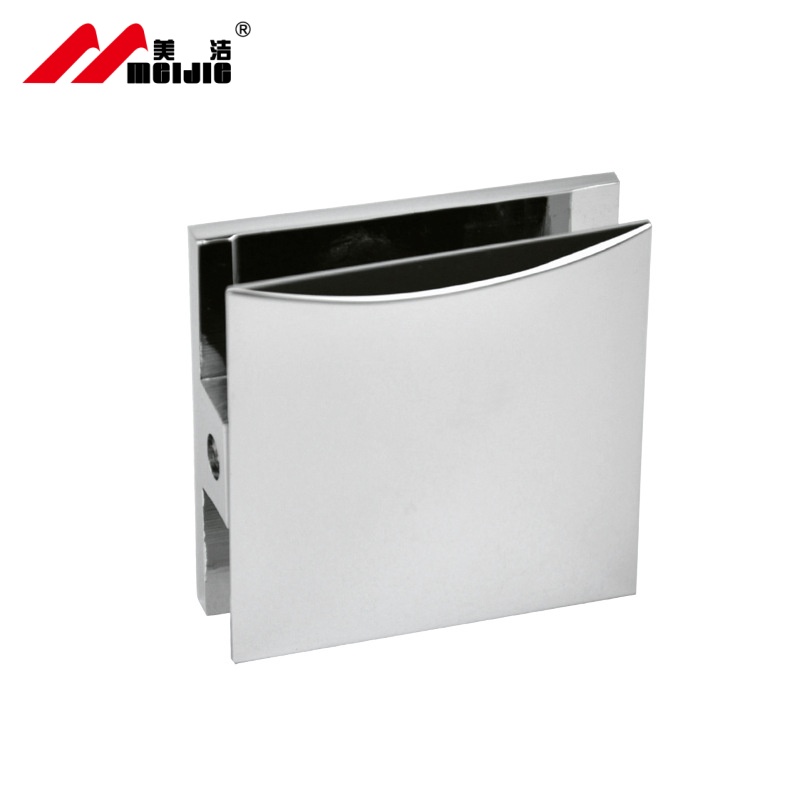 Zinc alloy material hot sale glass door clip in 0 degree with one hole fixed glass to wall accessories