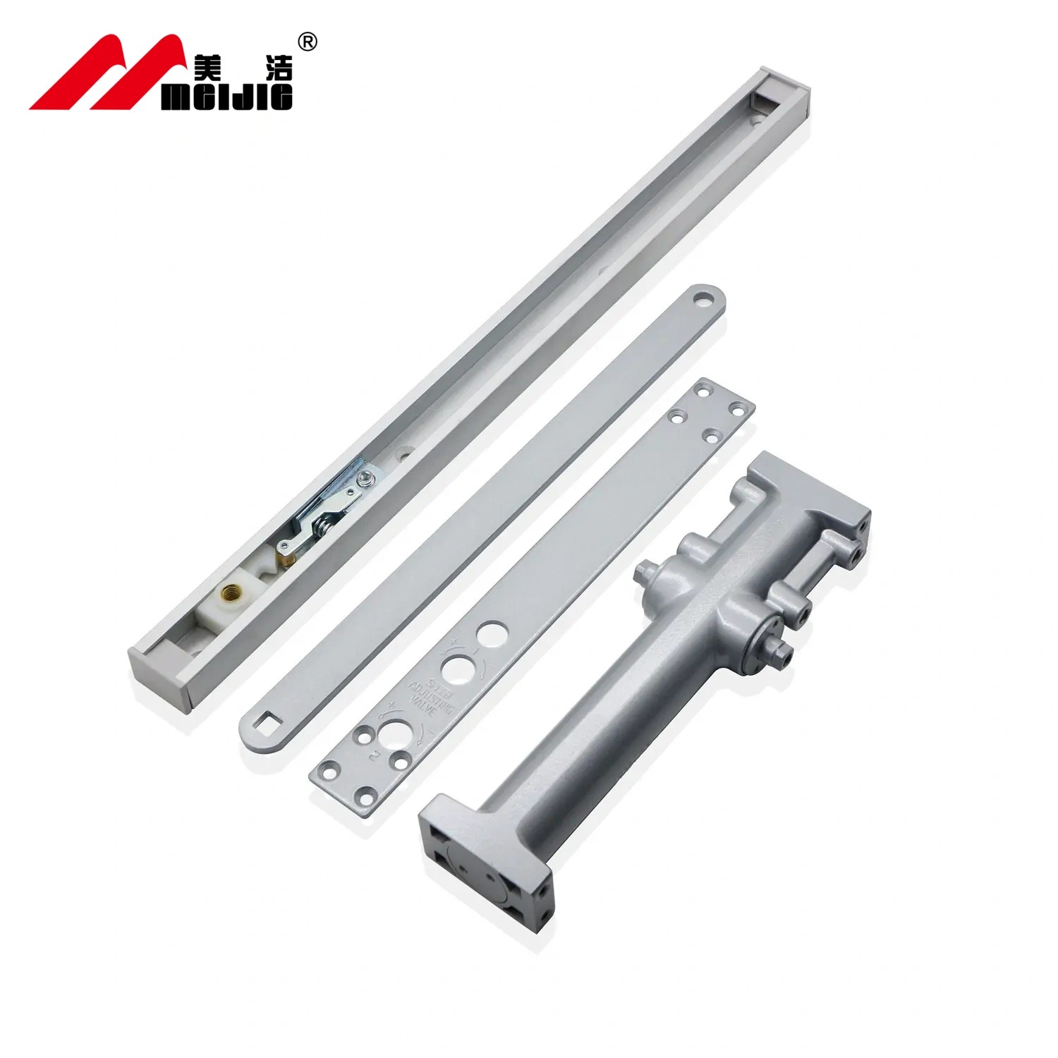 High Quality Two Adjustable Speed Concealed Door Closer With Hold Open Silent Motion