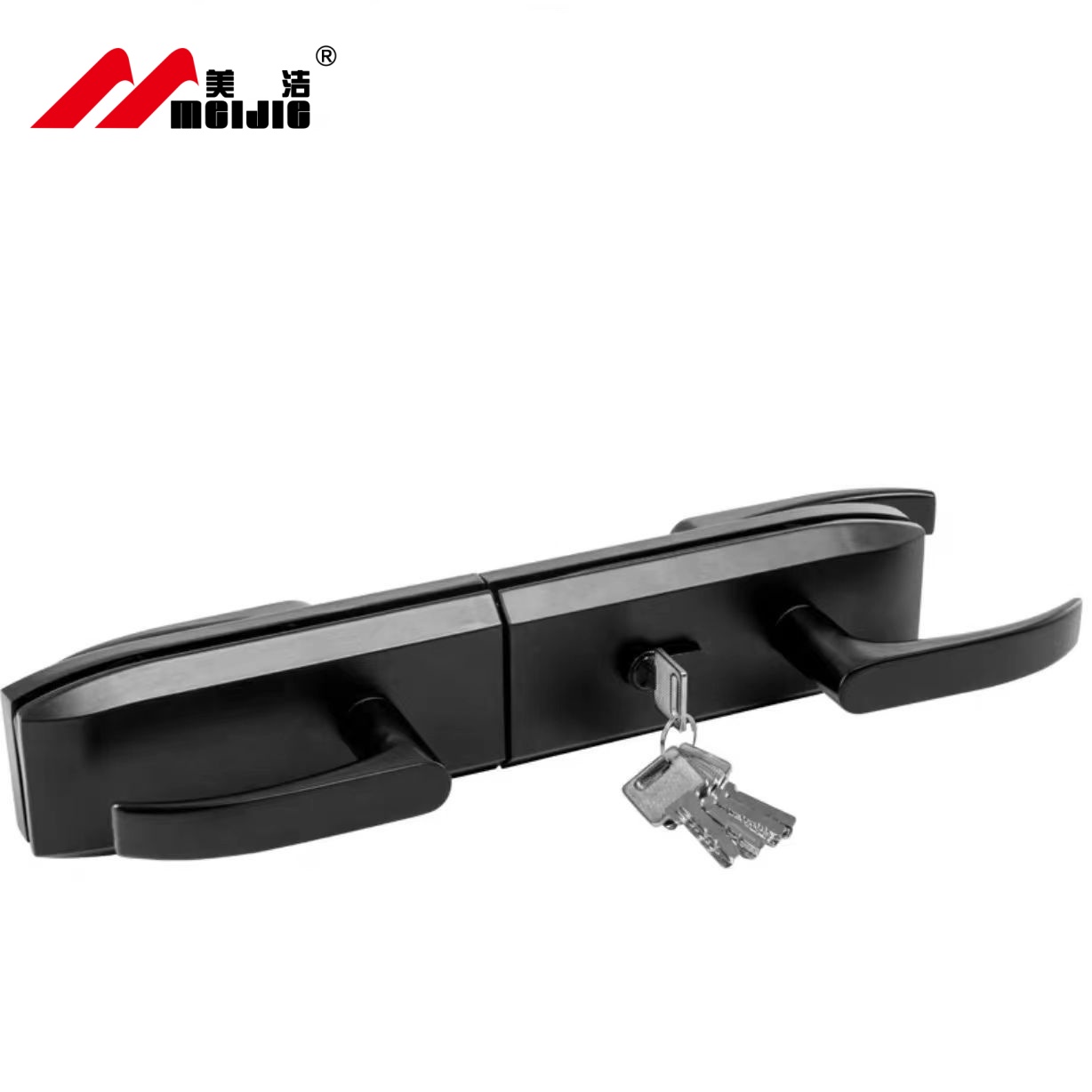 Stainless steel sliding door lock with handle for 10-12mm rotating glass door