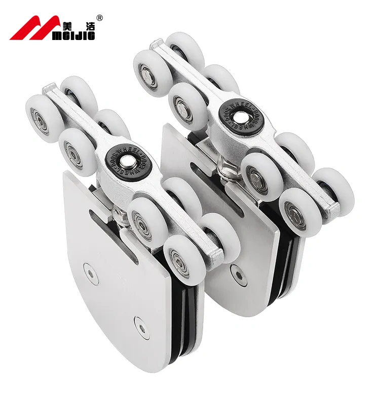 304 stainless steel/aluminum 8 wheel glass door roller for bathroom door hanging roller