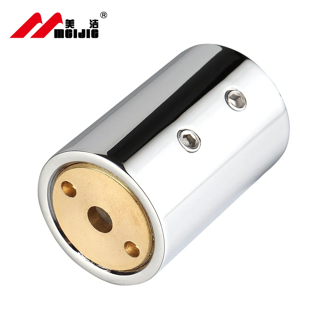 Shower Glass Door Hardware Round Pipe Support Wall Glass Connector in Stainless Steel