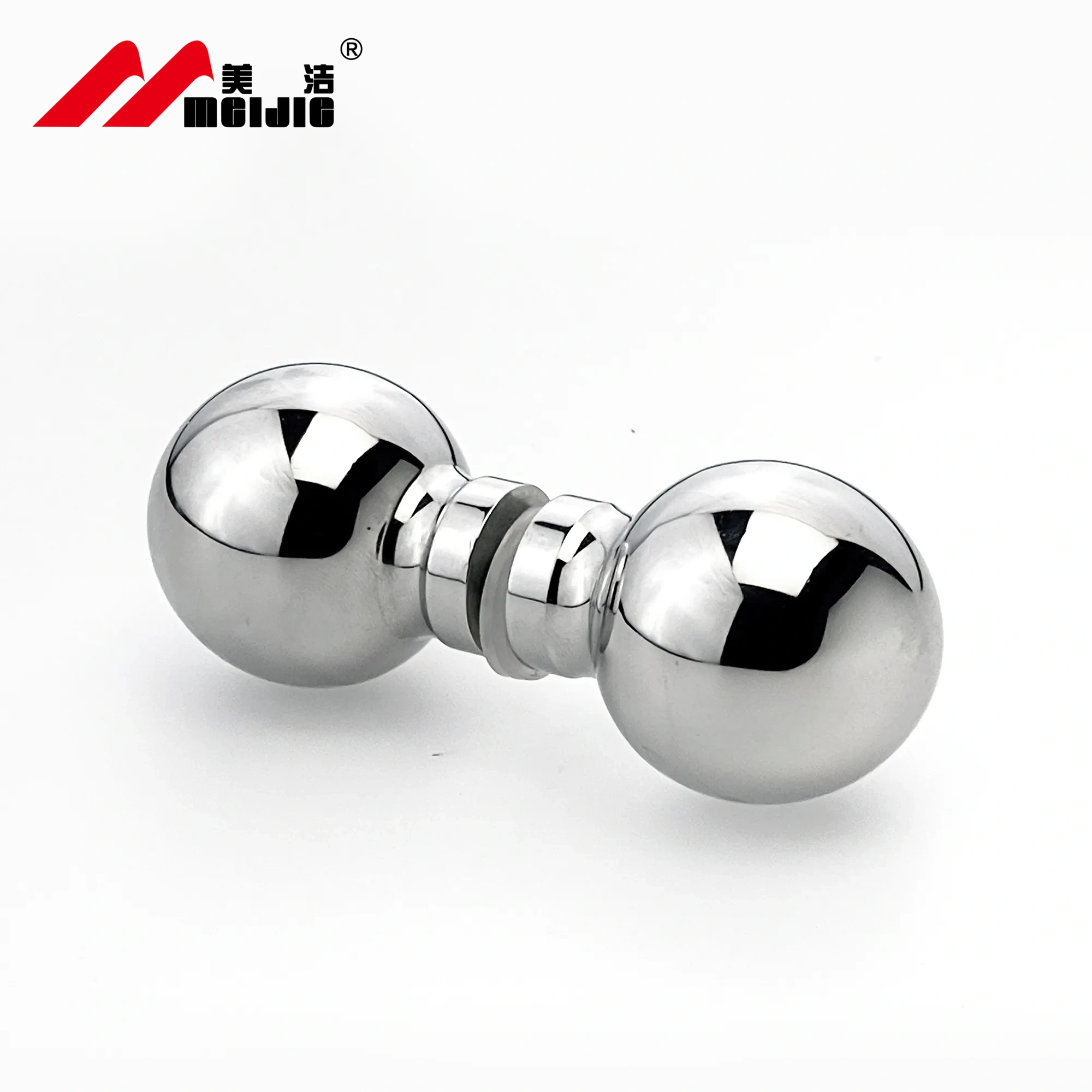 Modern Design Hotel Shower Room Hardware Sliding Door Handle Solid Ball 304 Stainless Steel Small Handle Glass Door Handle