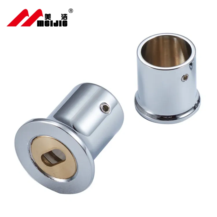 High Quality Shower Glass Connector Balustrade Fittings Pipe to Wall Mounted Pipe Sleeve Stainless Steel Flange for Round Tube