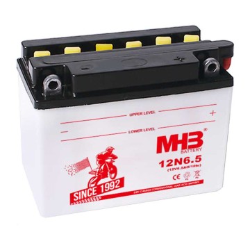 แบตเตอรี่ตะกั่วกรดสำหรับรถจักรยานยนต์ 12V 6.5AH MHB 12N6.5