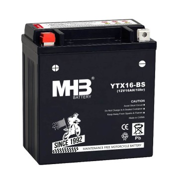 Batería para motocicleta de 12 V y 16 Ah MHB YTX16-BS