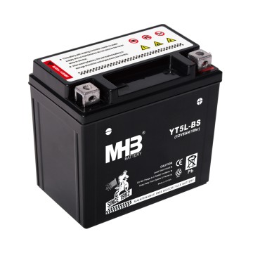 Batería de plomo-ácido para motocicleta MHB YT5L-BS de 12 V y 5 Ah