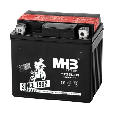 แบตเตอรี่มอเตอร์ไซค์ YTX5L-BS 12V 5AH 10HR MHB