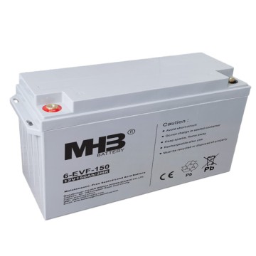 Batería sellada MHB 12V 150Ah para vehículos eléctricos, sin mantenimiento, 6-EVF-150. Distribuidor mayorista.