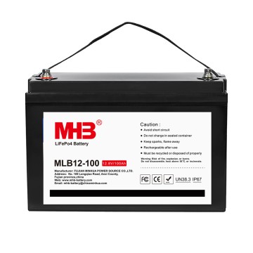 แบตเตอรี่ตะกั่วกรด MHB 12V 12.8V 100ah เปลี่ยนแบตเตอรี่ลิเธียมไอออนแบบแพ็ค LiFePO4