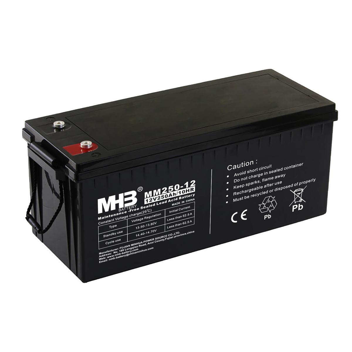 High Capacity 12V 250Ah Security UPS Battery 6-GFM-250T