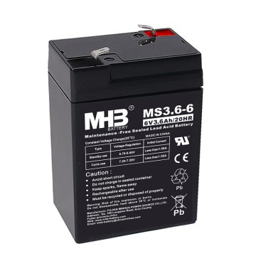 MS 3.6-6 6V 3.5Ah Lead Acid Industrial Battery for Backup Power 3-FM-3.5-1
