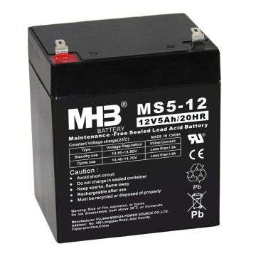 MHB12V 5Ah 密封铅酸电池 MS5-12 为 UPS 和安全系统提供可靠电源