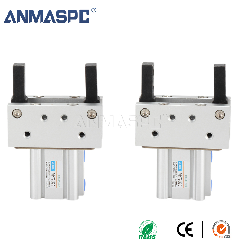 MHT2 Series Heavy Duty Toggle Type Double Acting Pneumatic Air Gripper Finger Cylinder MHT2-32D/40D/50D/63D Opening Closing
