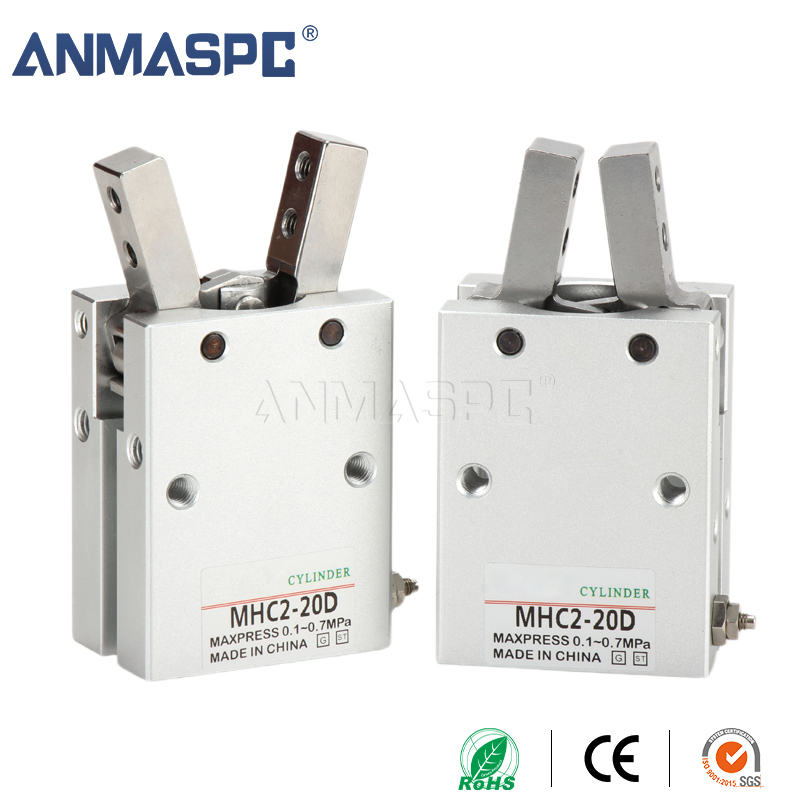 MHC2 Eight-Jaw Pneumatic Cylinder with Double Acting Aluminum Clamps Angular Style Air Finger Cylinder Seal as Core Component