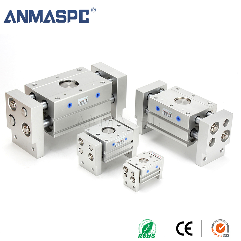 MHL2 Series Pneumatic Cylinder Double-Acting Parallel Style Air Gripper with Wide Opening Steel Material Core Piston Component