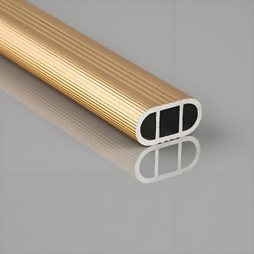 Aluminum Oval Closet Rod Profile For Wardrobe